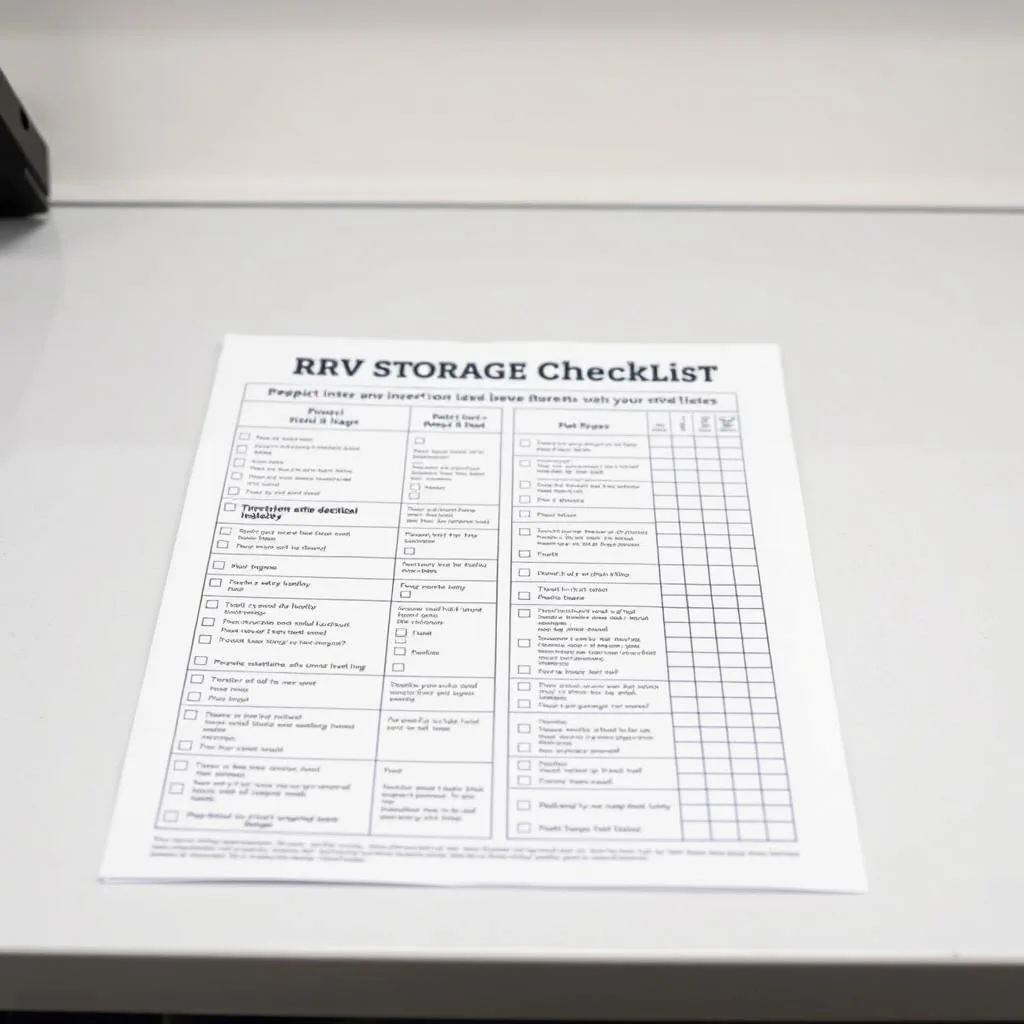 RV storage inspection checklist Storage RV Boat - inspection checklist